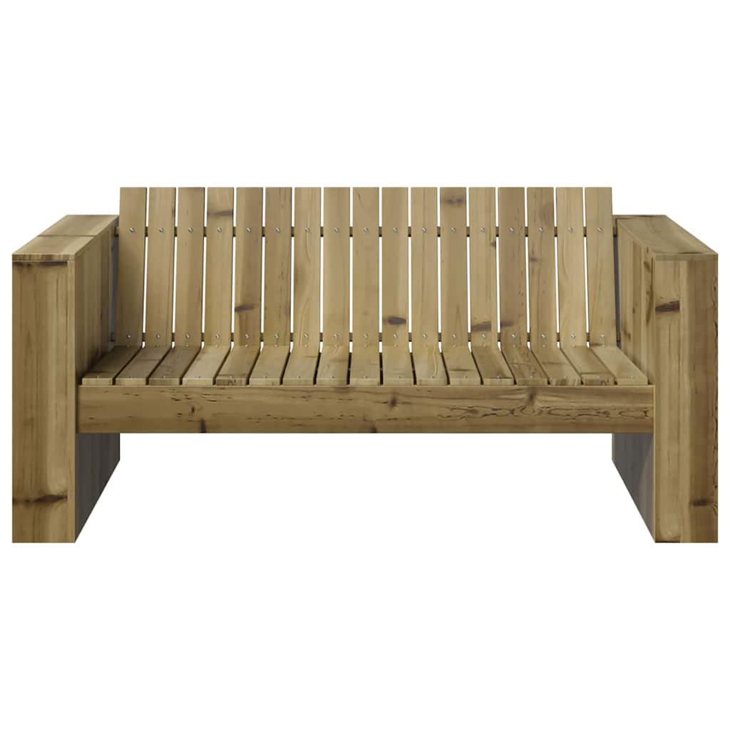 Sodo sofa Žalia 134 x 60 x 62 cm Kietos pušies mediena