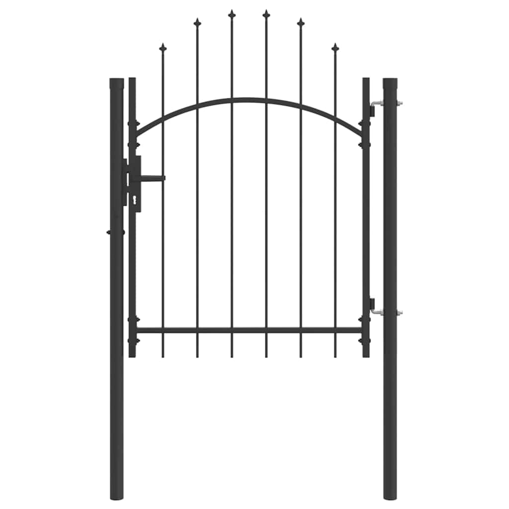 Garden Gate with Lock Grey 100 x 125 cm 125 x 100 cm Steel