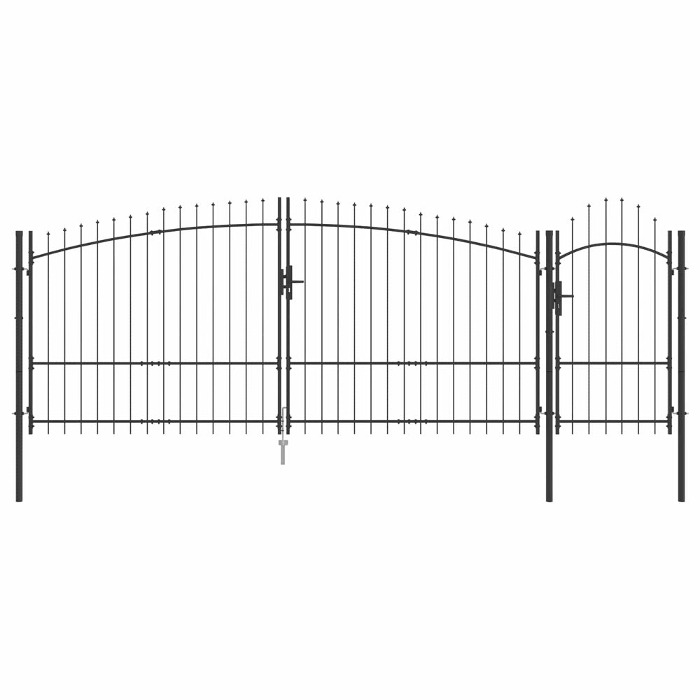 Sodo vartai su užraktu Woerden Pilka 125 x 400 cm Plienas
