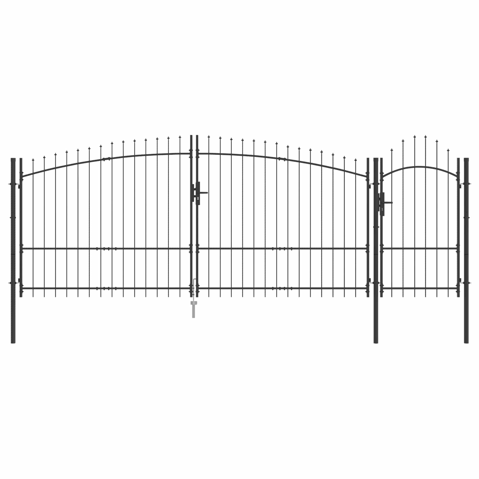 Sodo vartai su užraktu Woerden Pilka 125 x 400 cm Plienas