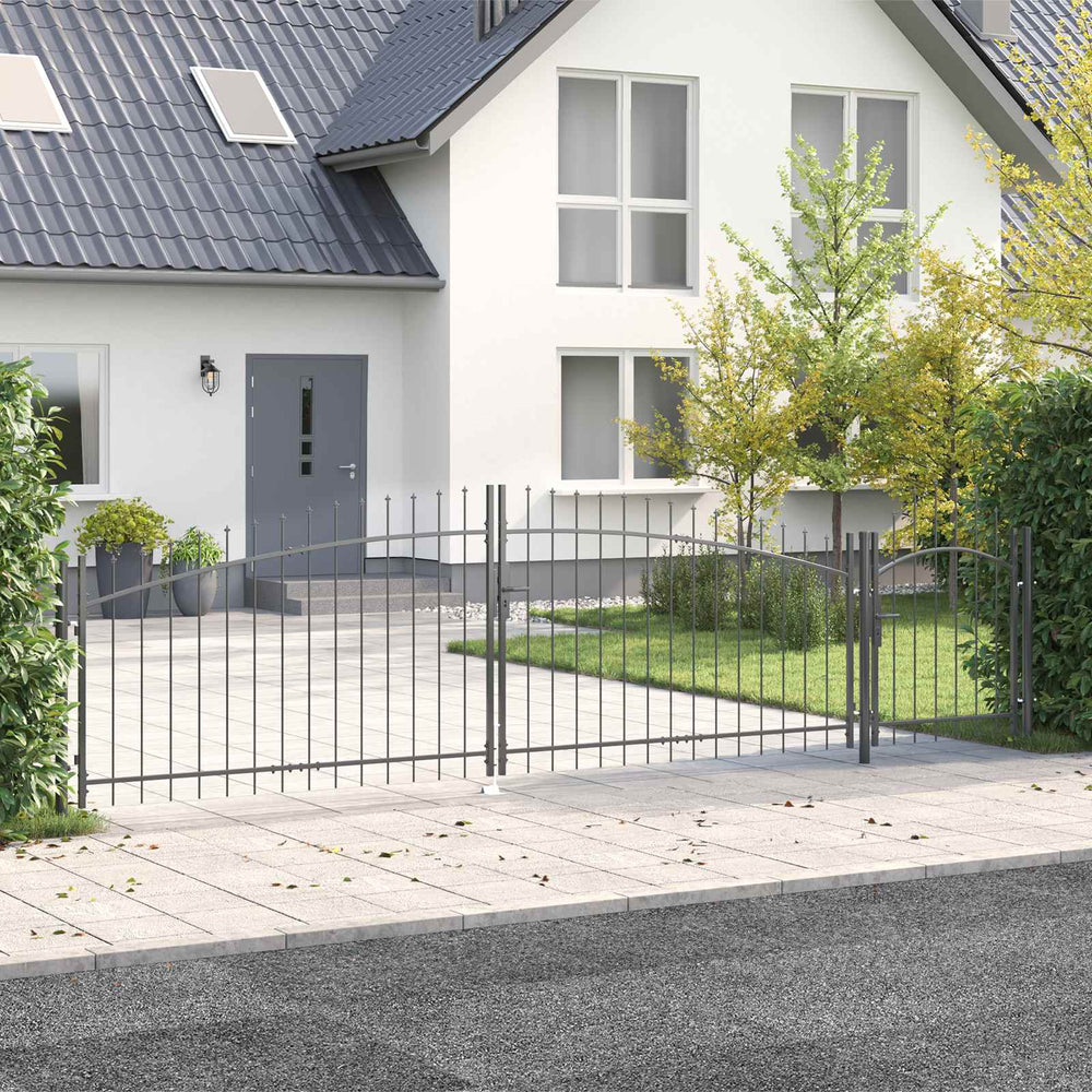 Sodo vartai su užraktu Woerden Pilka 125 x 500 cm Plienas