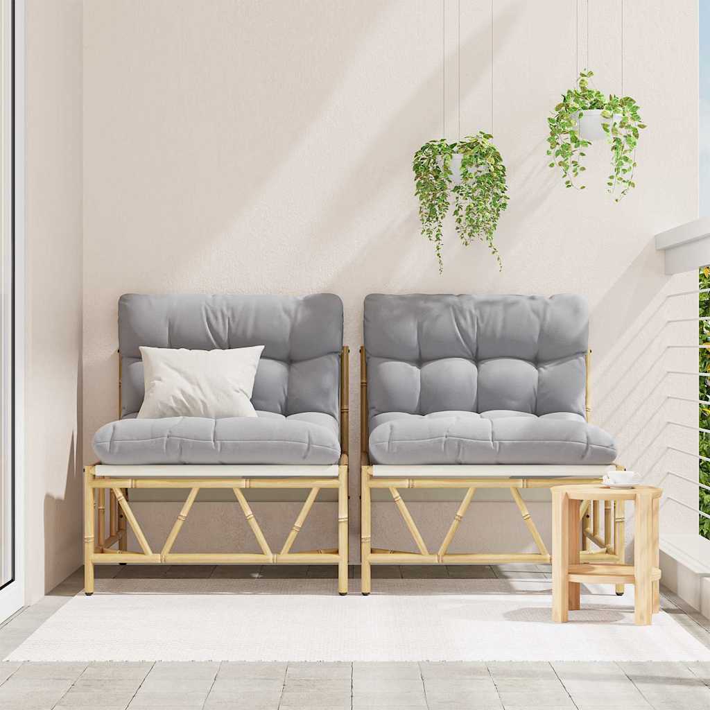 Garden Relaxing Chairs 2 pcs with Cushion 60x80x71 cm Steel