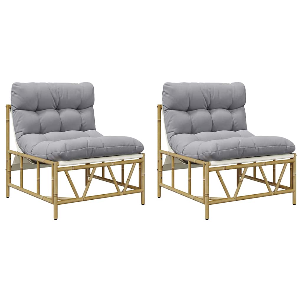 Garden Relaxing Chairs 2 pcs with Cushion 60x80x71 cm Steel