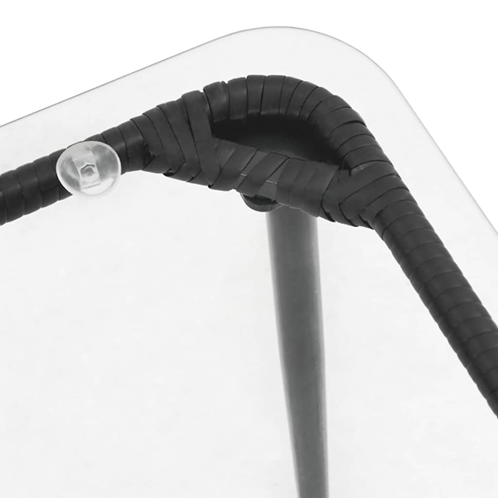 Sodo stalas Juoda 80 x 40 x 45 cm poliratanas