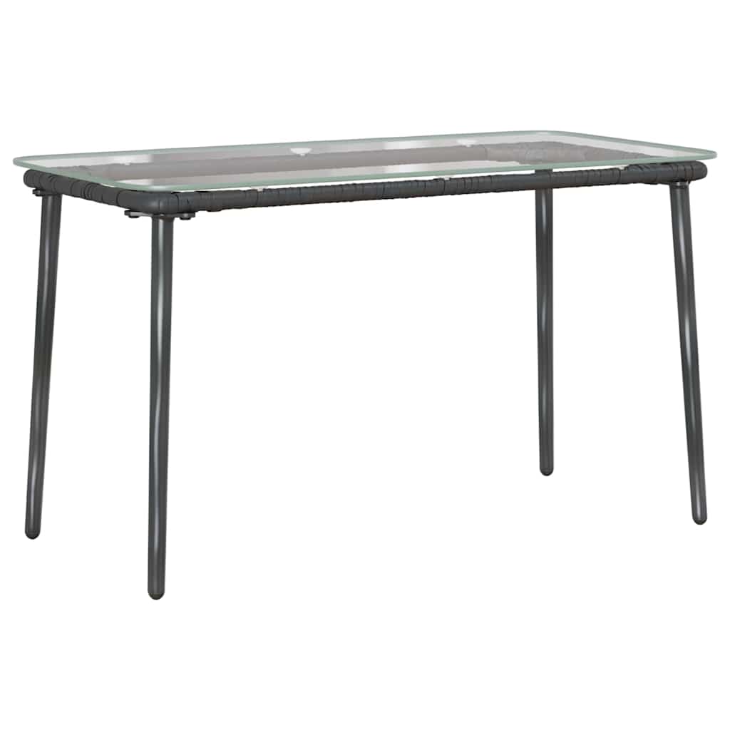 Sodo stalas Juoda 80 x 40 x 45 cm poliratanas
