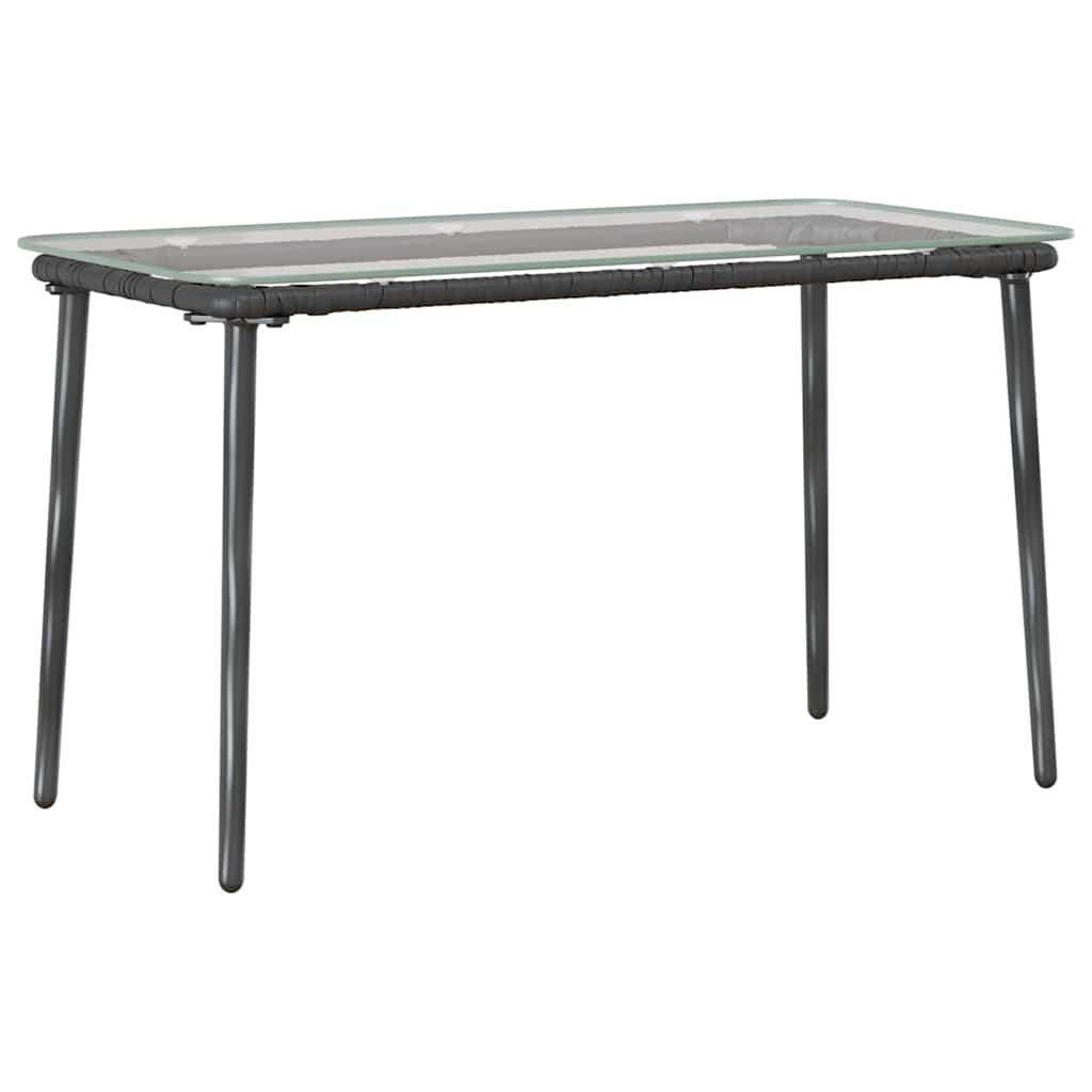 Sodo stalas Juoda 80 x 40 x 45 cm poliratanas