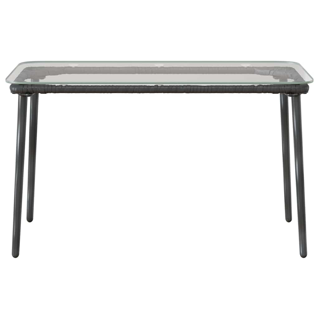 Sodo stalas Juoda 80 x 40 x 45 cm poliratanas