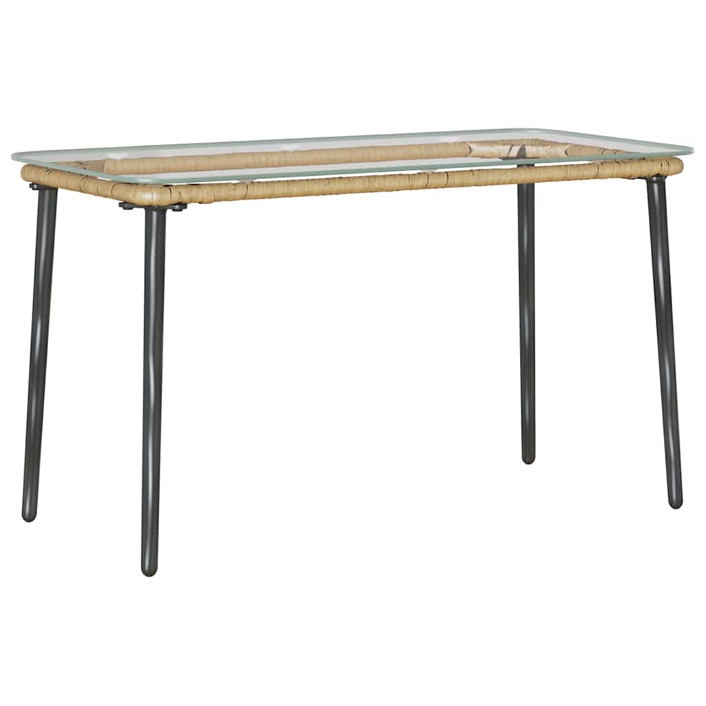 Sodo stalas Natūrali 80 x 40 x 45 cm poliratanas