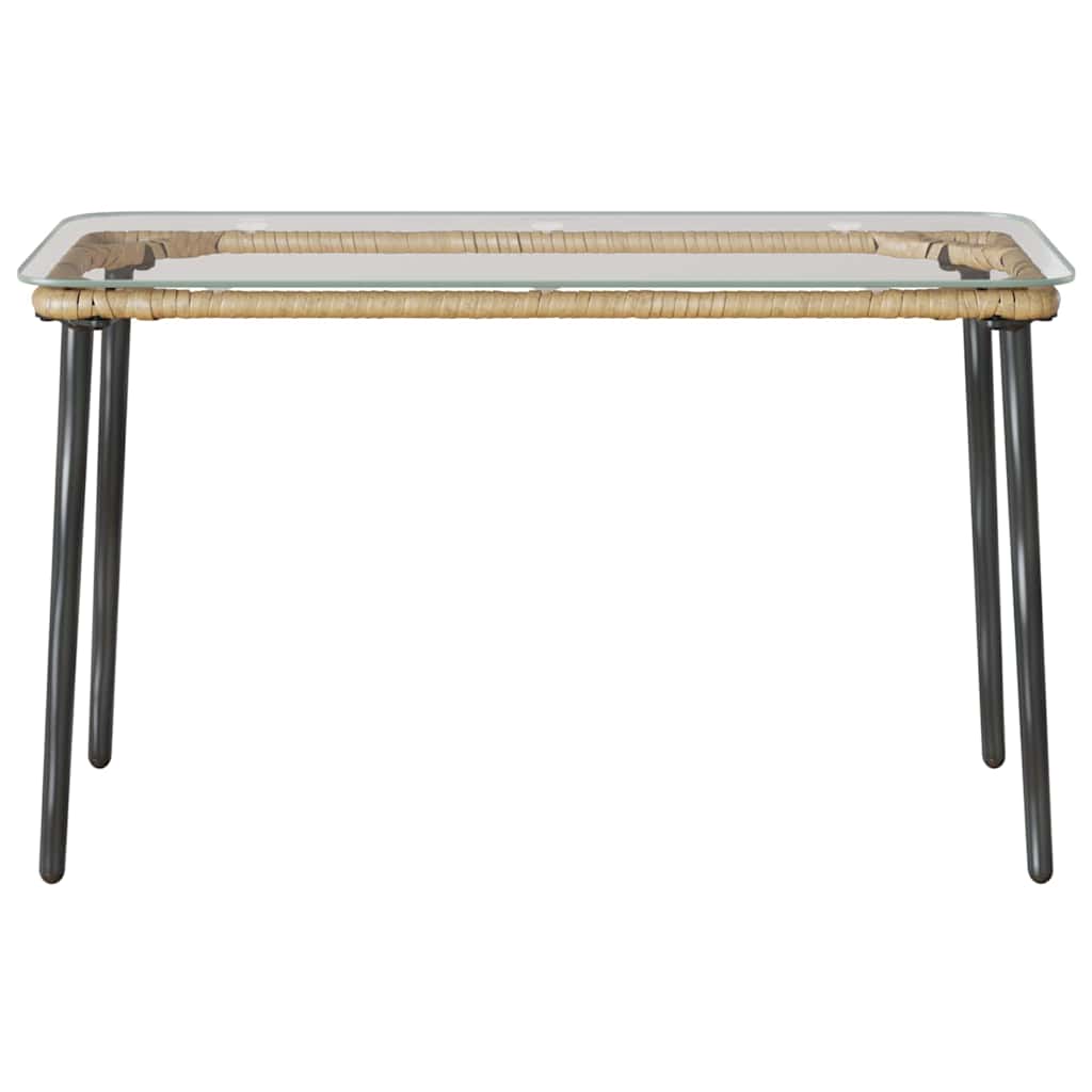 Sodo stalas Natūrali 80 x 40 x 45 cm poliratanas