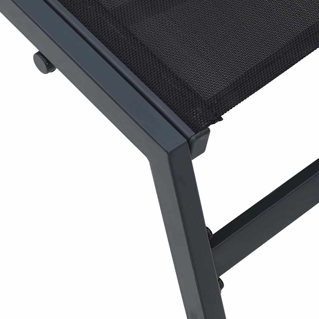 Sunlounger anthracite 197x52x25.5 cm textilene