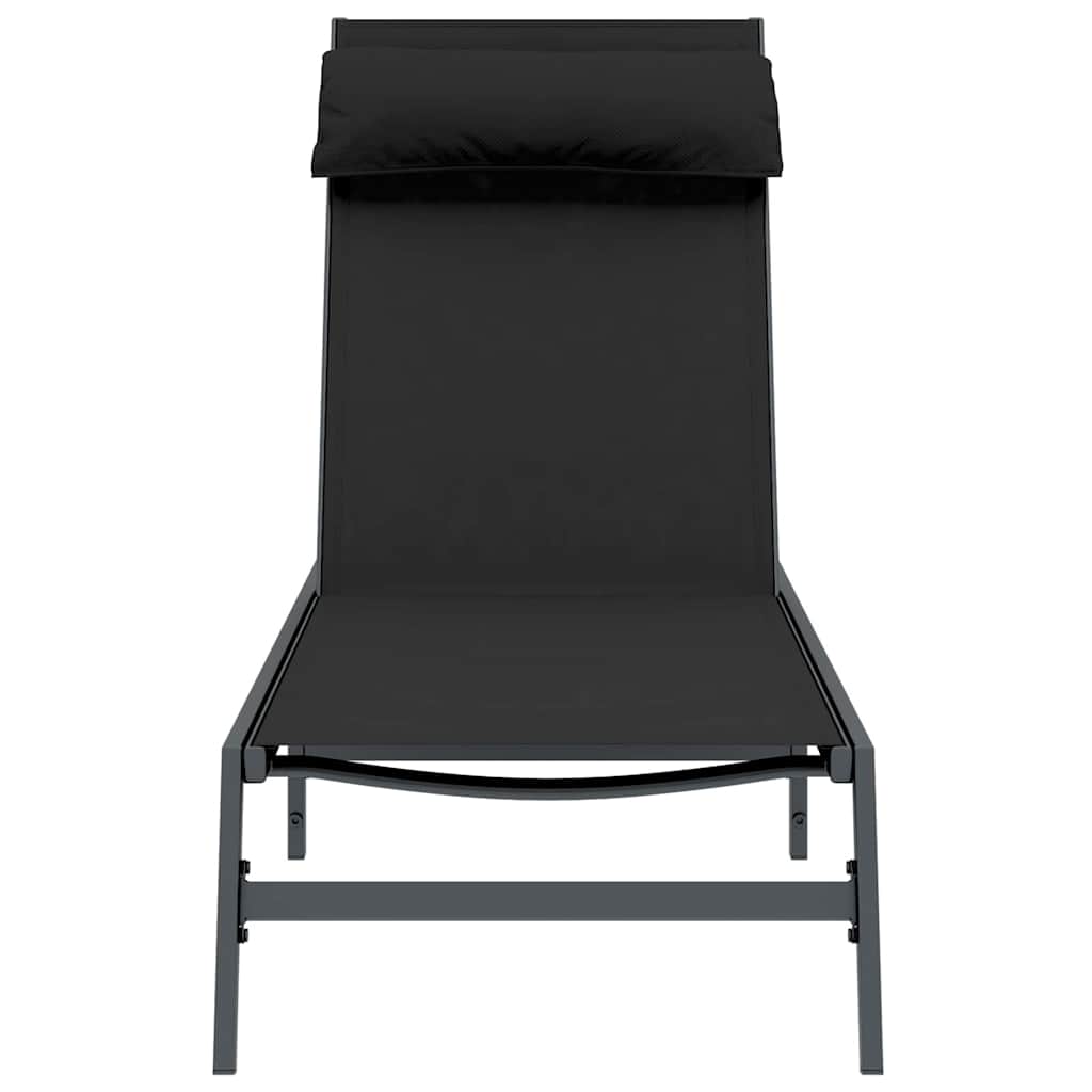 Sunlounger anthracite 197x52x25.5 cm textilene