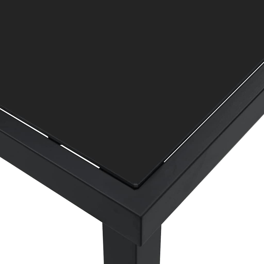 Sodo stalas Juoda 140 x 70 x 73 cm metalas