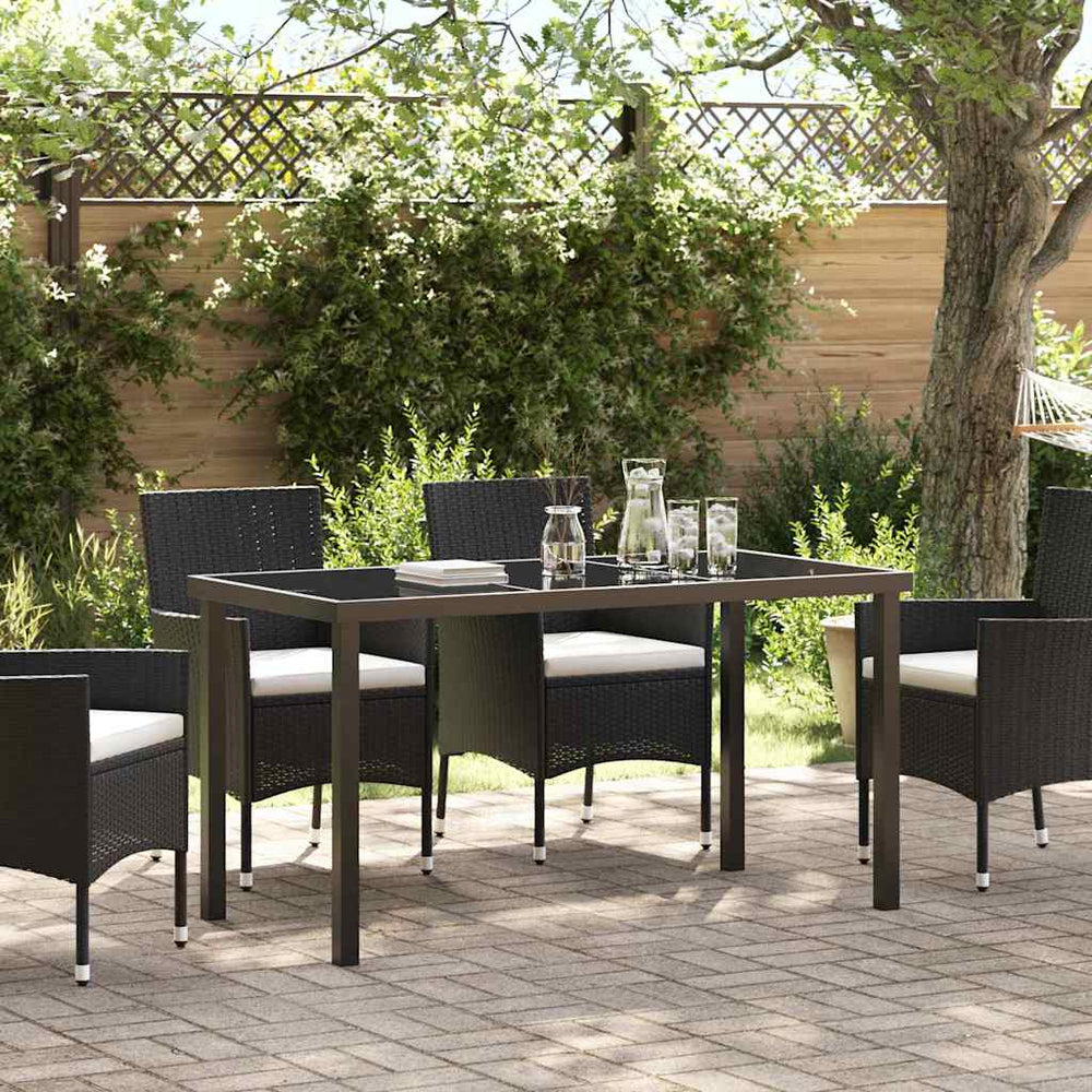 Sodo stalas Juoda 140 x 70 x 73 cm metalas