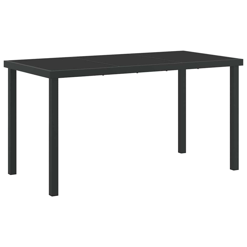 Sodo stalas Juoda 140 x 70 x 73 cm metalas