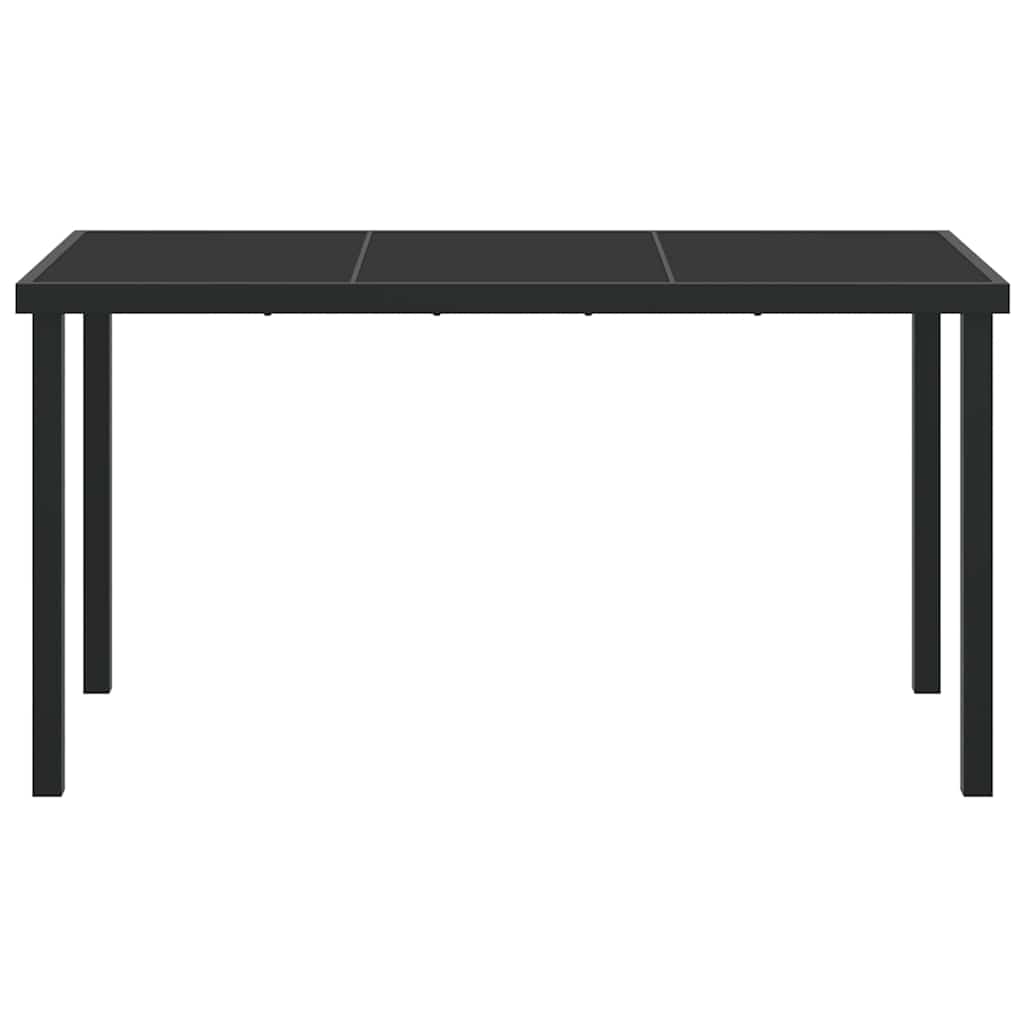 Sodo stalas Juoda 140 x 70 x 73 cm metalas
