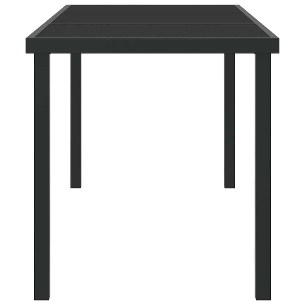 Sodo stalas Juoda 140 x 70 x 73 cm metalas