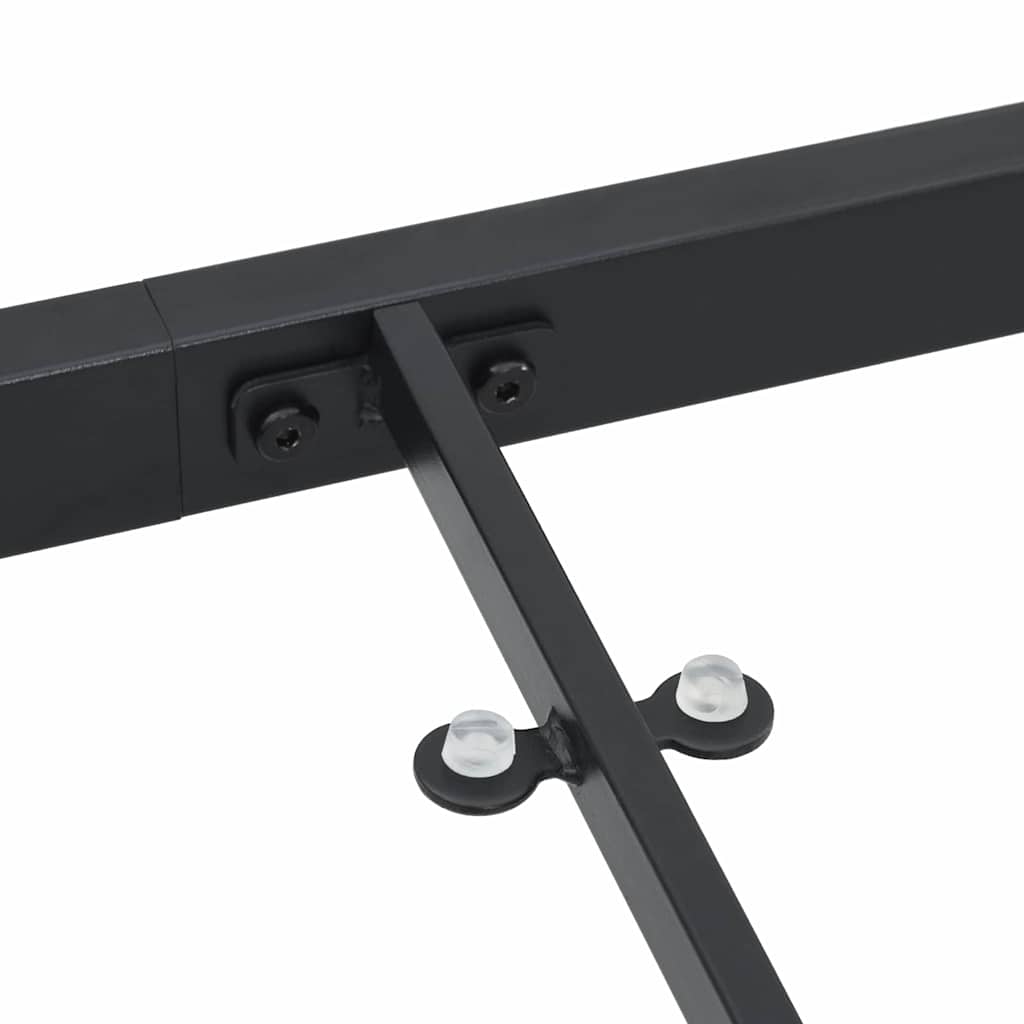 Sodo stalas Juoda 160 x 80 x 73 cm metalas
