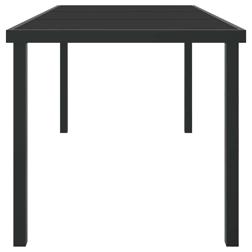 Sodo stalas Juoda 160 x 80 x 73 cm metalas