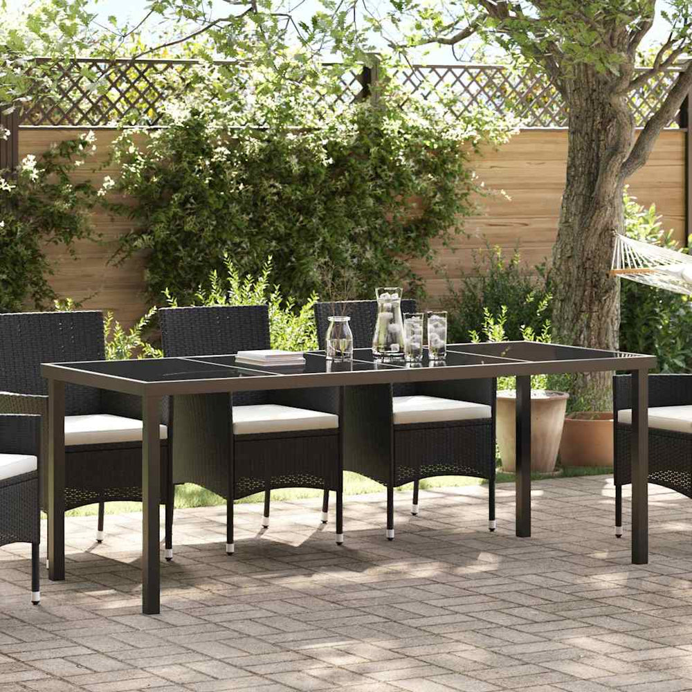 Sodo stalas Juoda 200 x 80 x 73 cm metalas