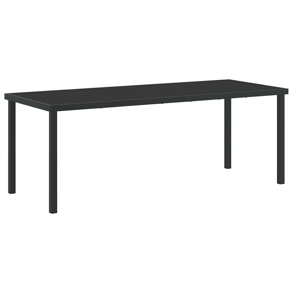 Sodo stalas Juoda 200 x 80 x 73 cm metalas