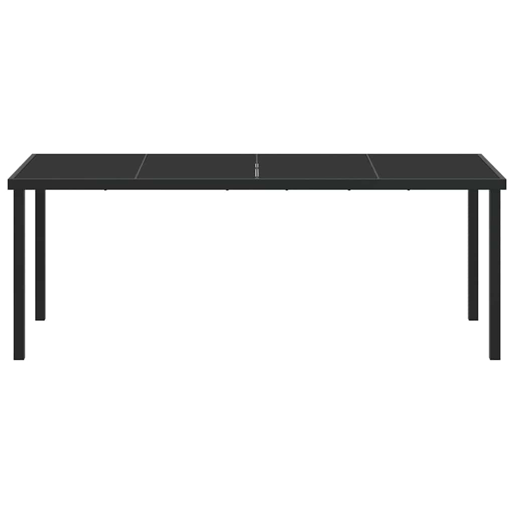 Sodo stalas Juoda 200 x 80 x 73 cm metalas