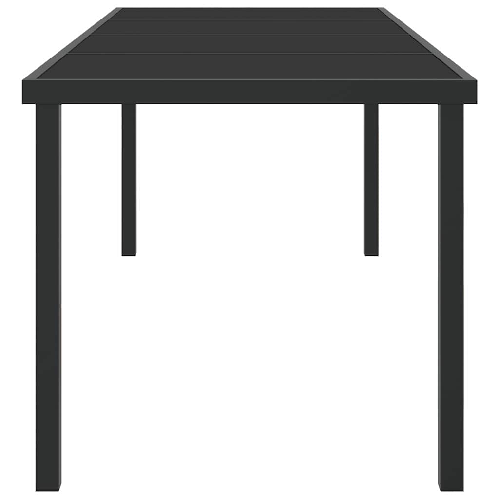 Sodo stalas Juoda 200 x 80 x 73 cm metalas