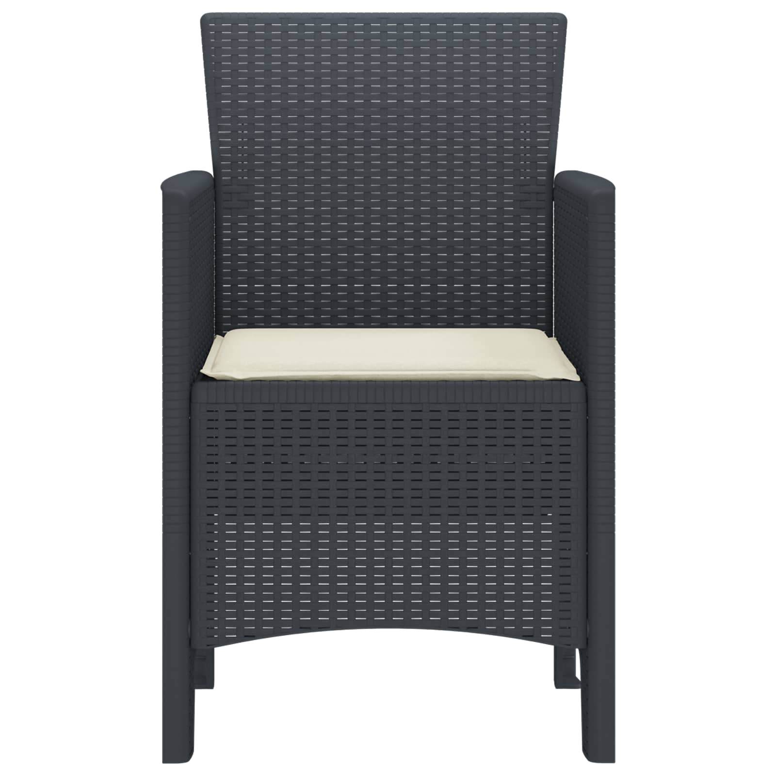 Sodo Kėdė 2 pcs Antracitas 53 x 49 x 85 cm PP