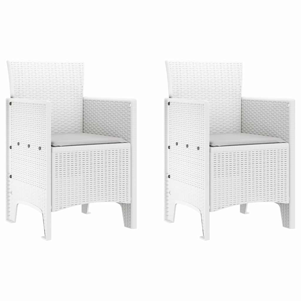 Sodo Kėdė 2 pcs Balta 53 x 49 x 85 cm PP