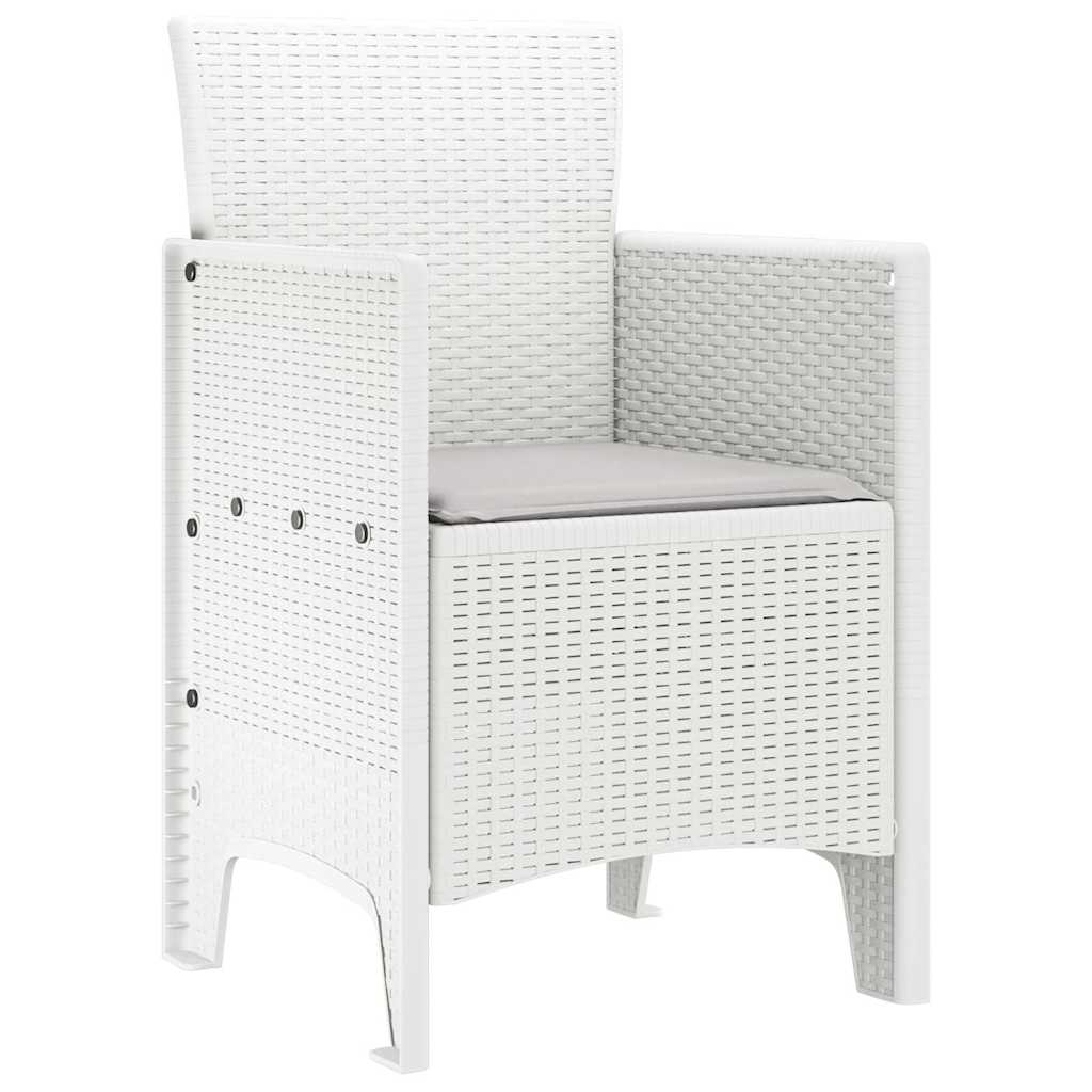Sodo Kėdė 2 pcs Balta 53 x 49 x 85 cm PP