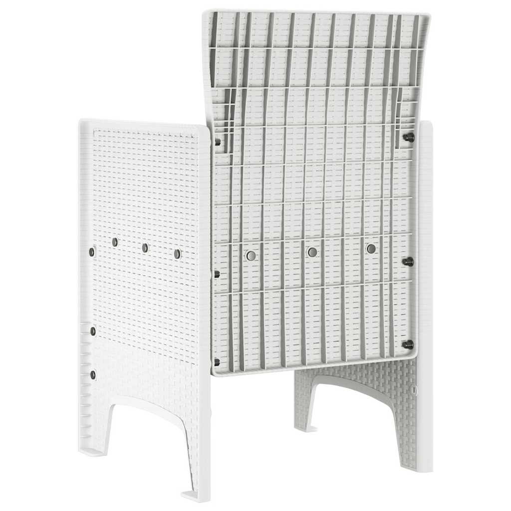 Sodo Kėdė 2 pcs Balta 53 x 49 x 85 cm PP