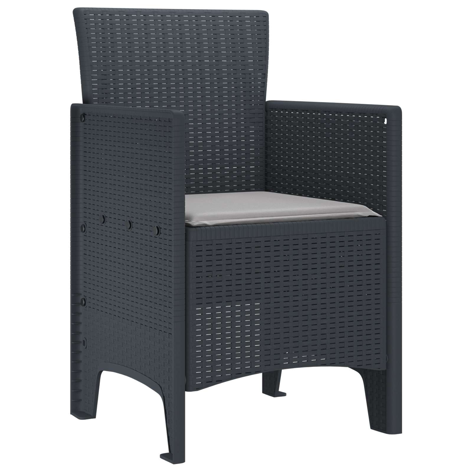 Sodo Kėdė 4 pcs Antracitas 53 x 49 x 85 cm PP
