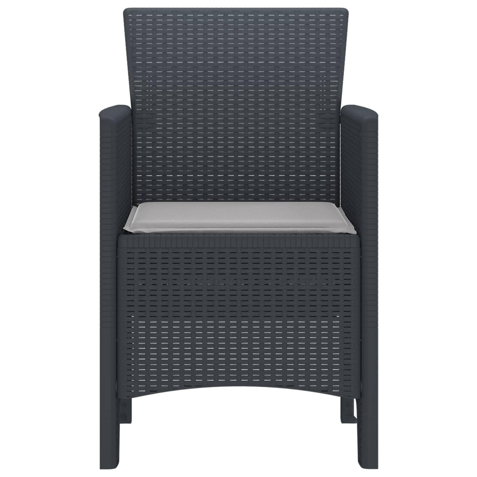 Sodo Kėdė 4 pcs Antracitas 53 x 49 x 85 cm PP