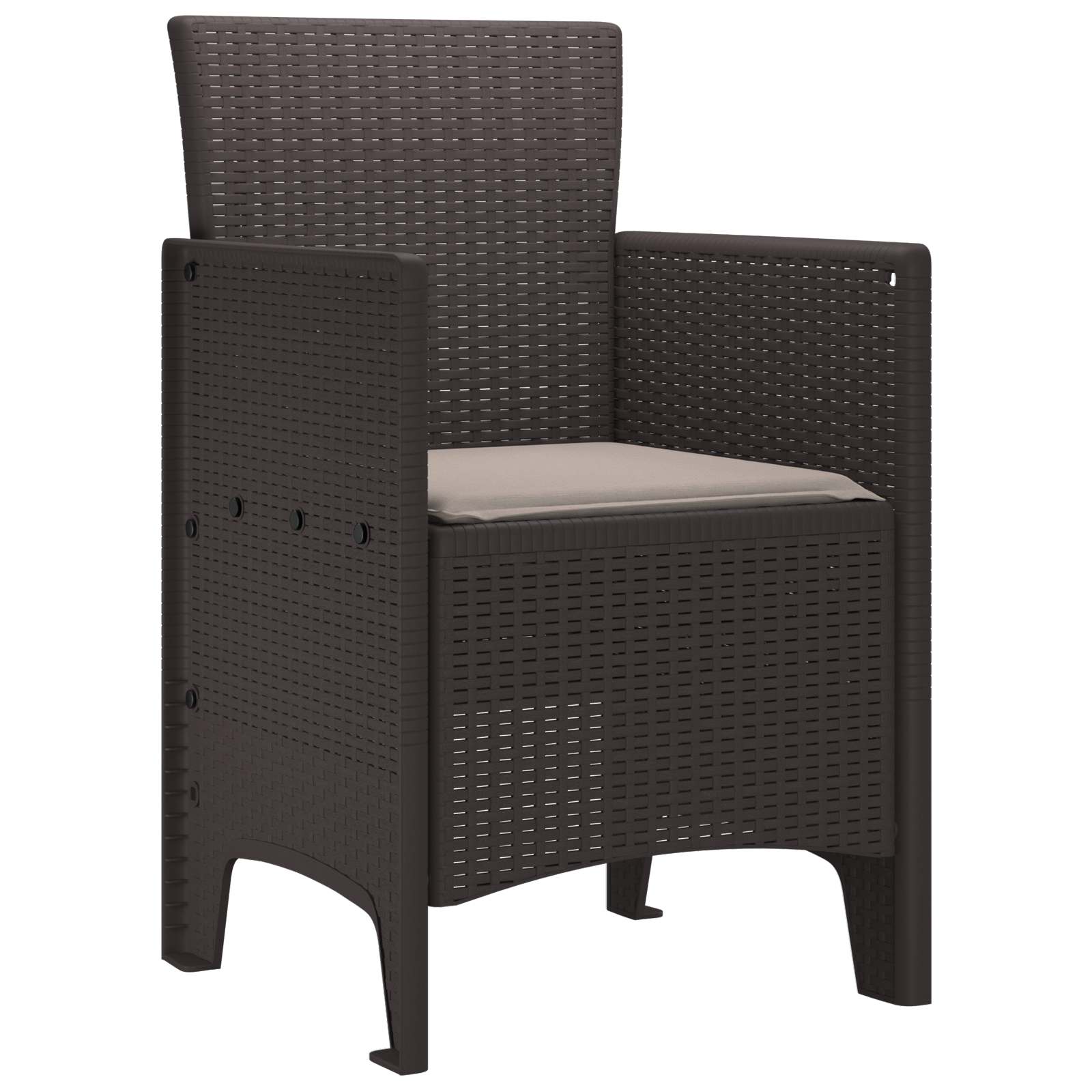 Sodo Kėdė 4 pcs Ruda 53 x 49 x 85 cm PP
