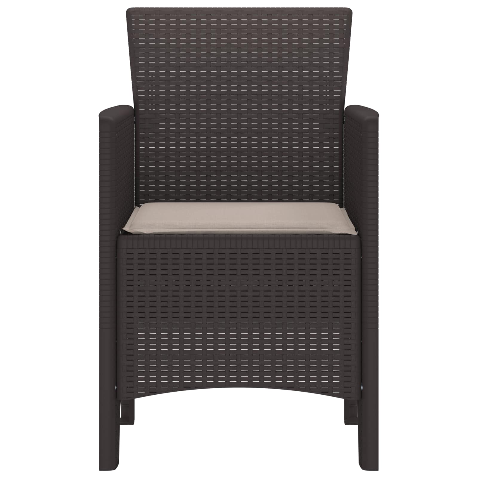 Sodo Kėdė 4 pcs Ruda 53 x 49 x 85 cm PP