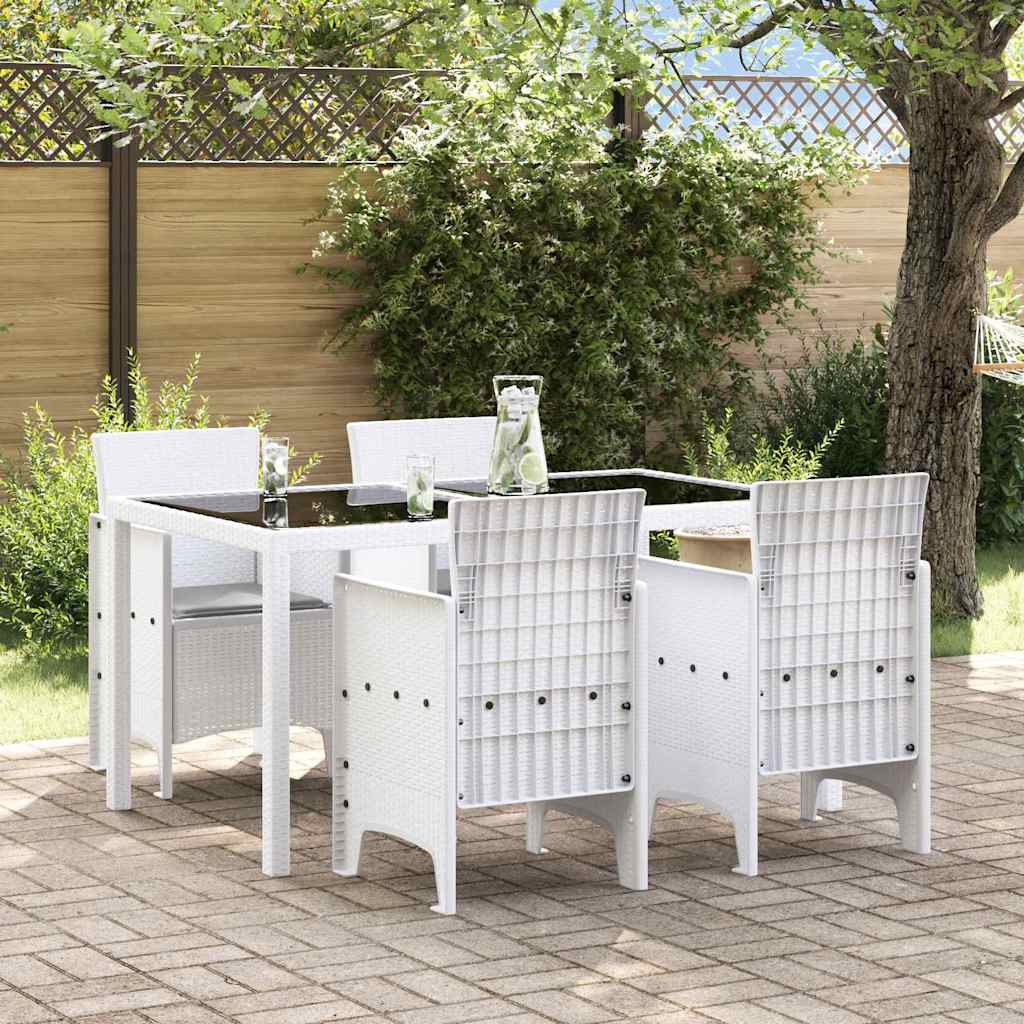 Sodo Kėdė 4 pcs Balta 53 x 49 x 85 cm PP