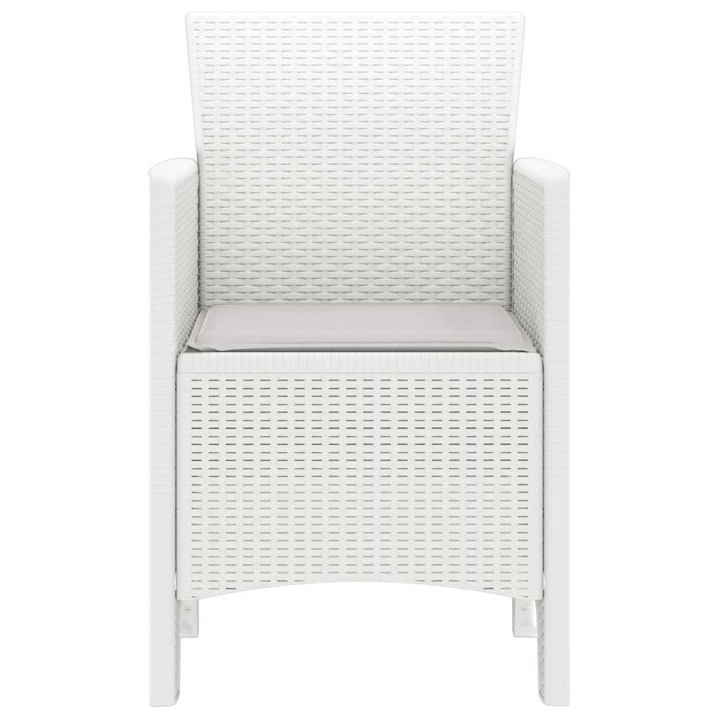 Sodo Kėdė 4 pcs Balta 53 x 49 x 85 cm PP