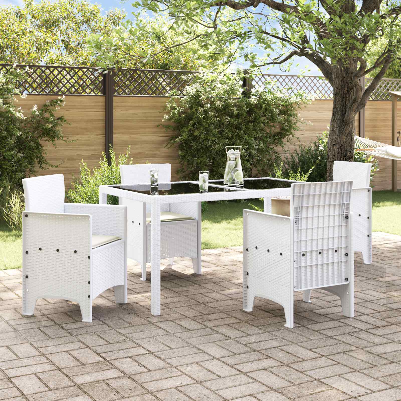 Garden Chair 4 pcs White 53 x 49 x 85 cm PP