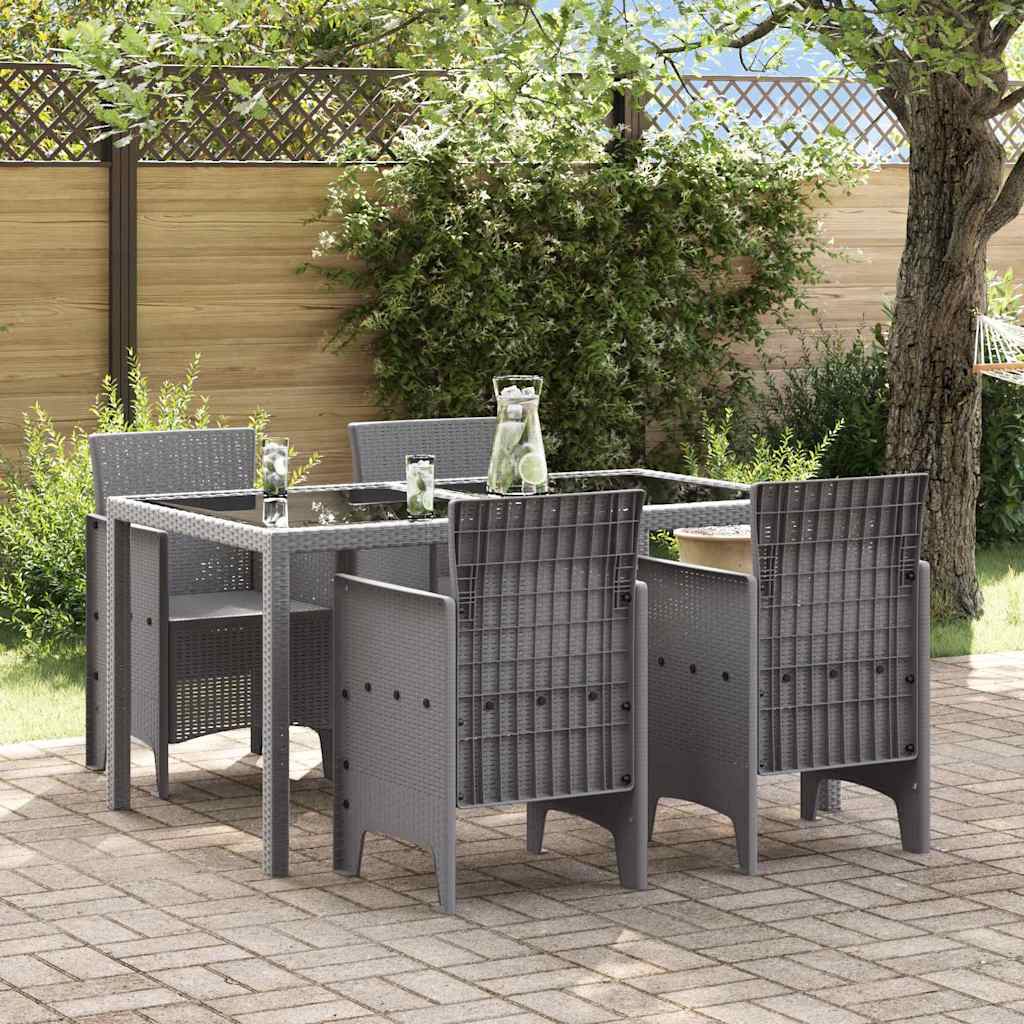 Sodo Kėdė 4 pcs Šviesiai pilka 53 x 49 x 85 cm PP
