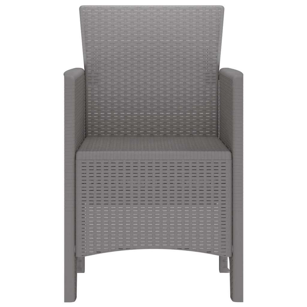 Sodo Kėdė 4 pcs Šviesiai pilka 53 x 49 x 85 cm PP