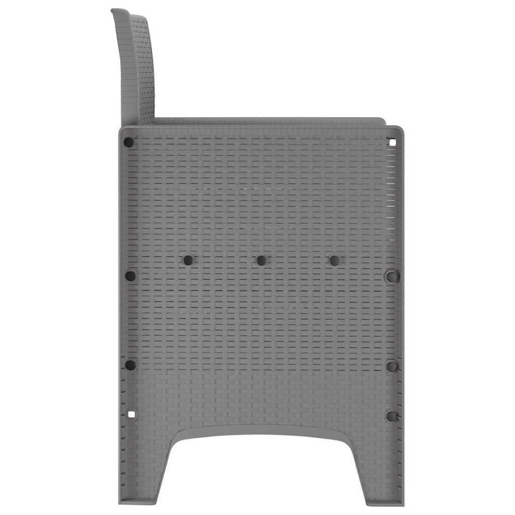 Sodo Kėdė 4 pcs Šviesiai pilka 53 x 49 x 85 cm PP