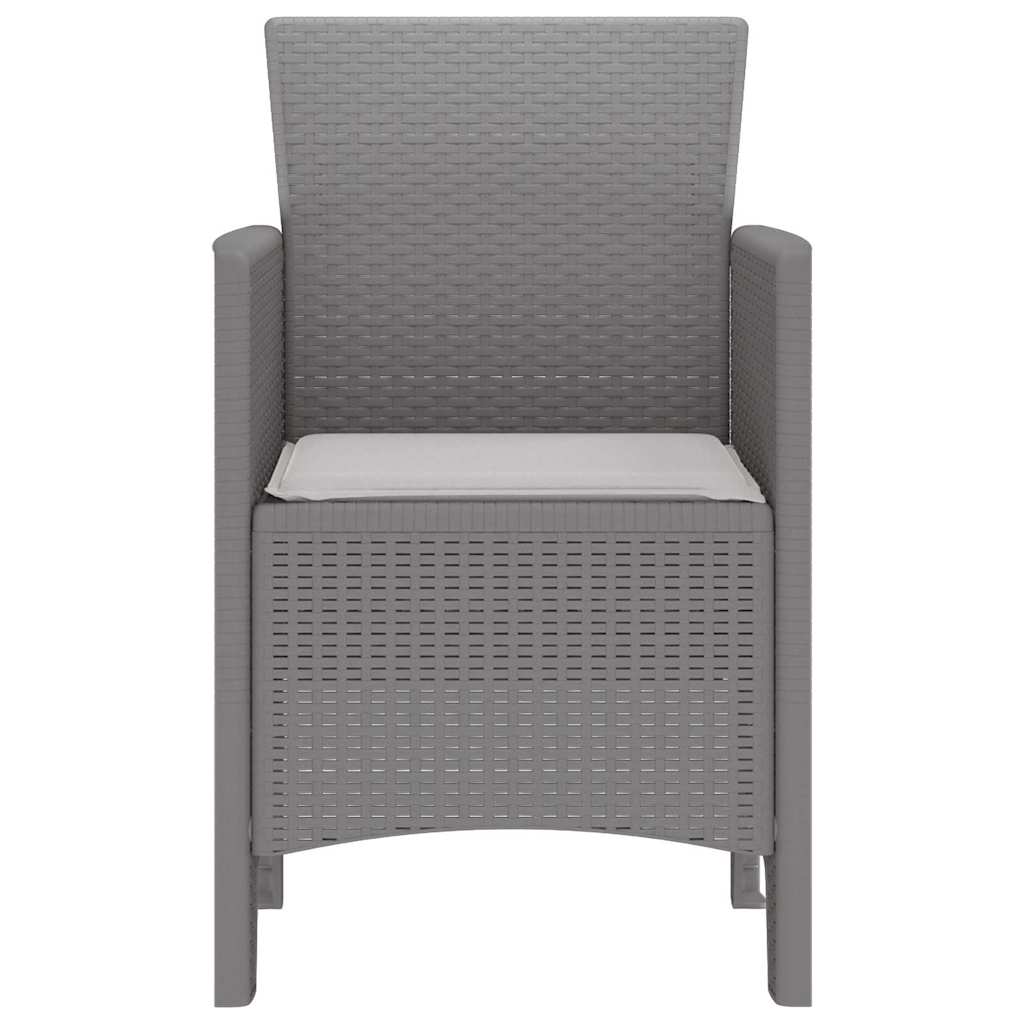 Sodo Kėdė 4 pcs Šviesiai pilka 53 x 49 x 85 cm PP