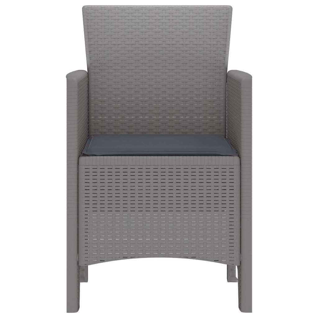 Sodo Kėdė 4 pcs Šviesiai pilka 53 x 49 x 85 cm PP