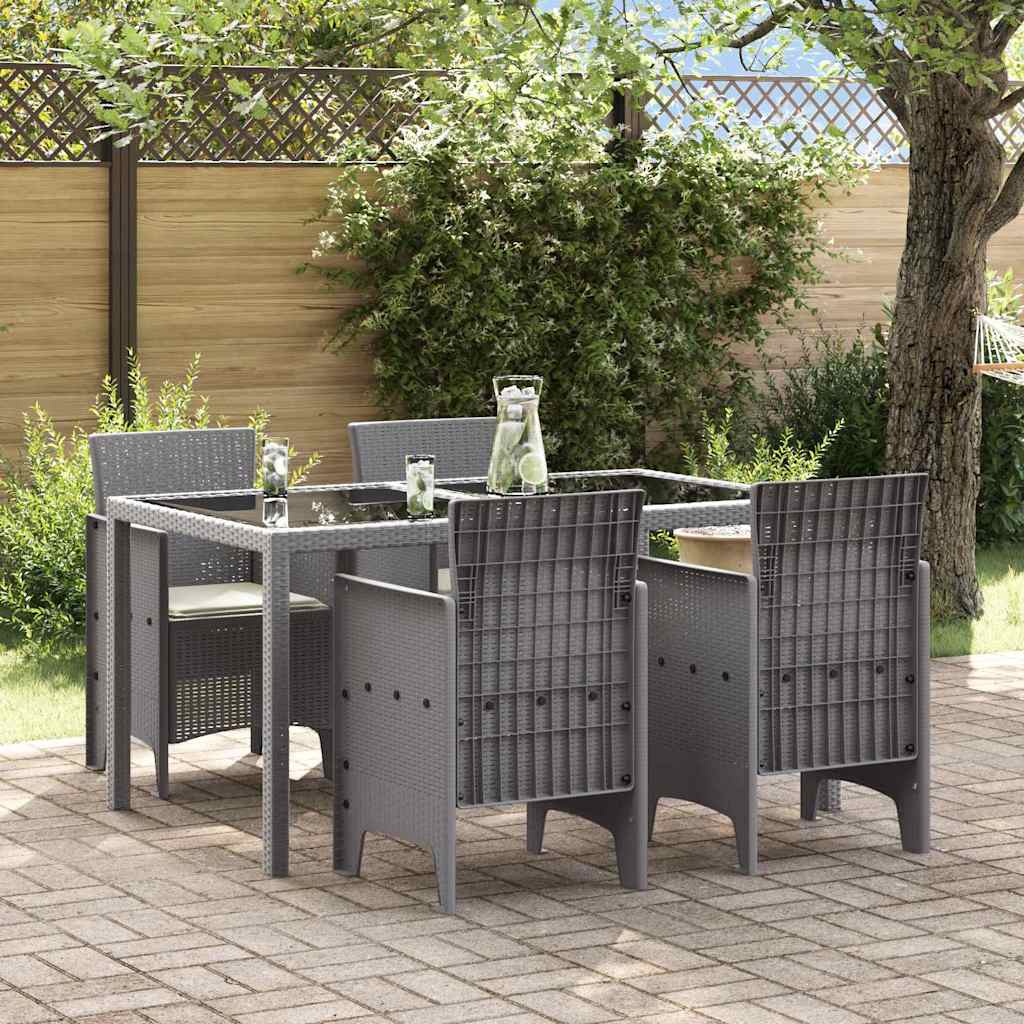 Sodo Kėdė 4 pcs Šviesiai pilka 53 x 49 x 85 cm PP