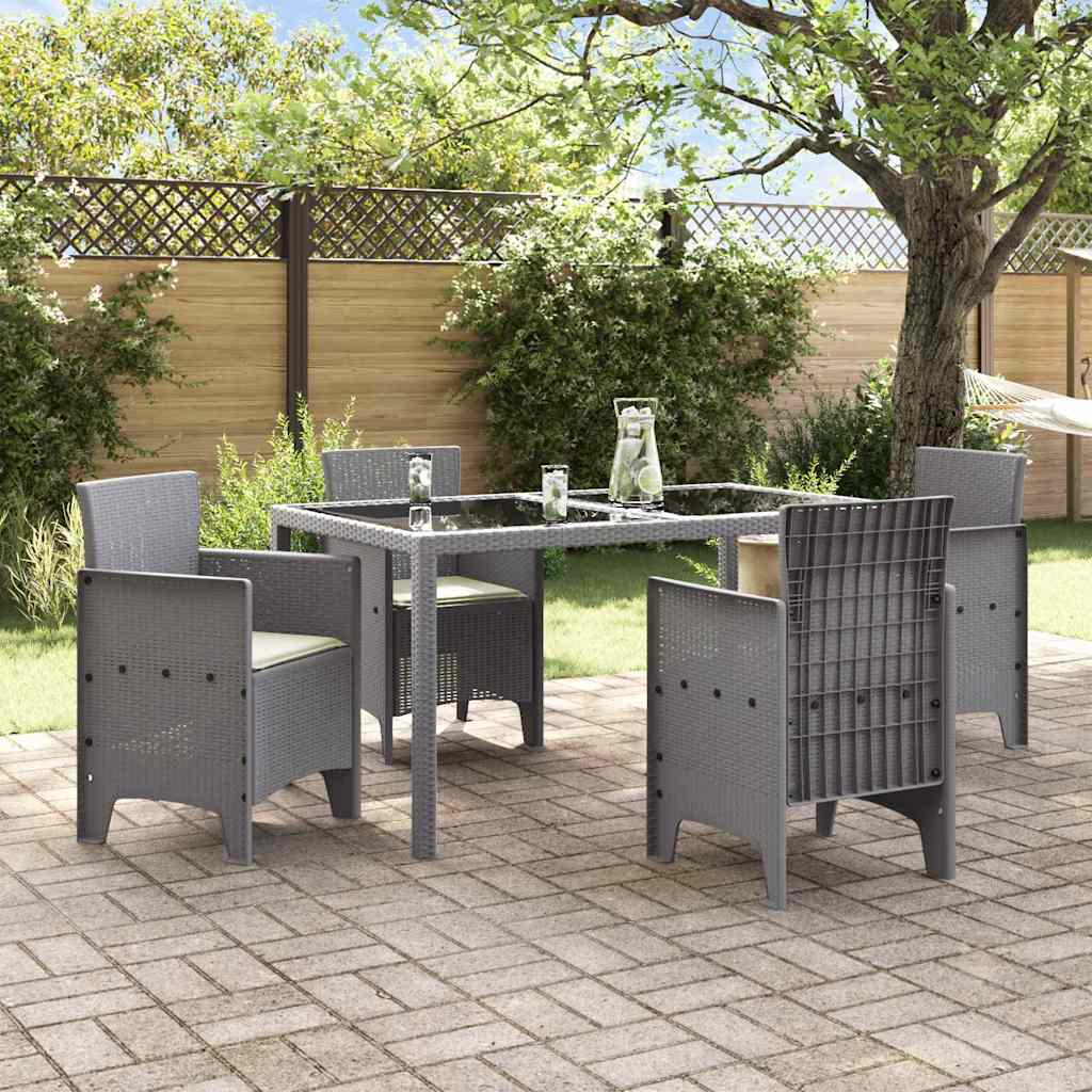 Sodo Kėdė 4 pcs Šviesiai pilka 53 x 49 x 85 cm PP