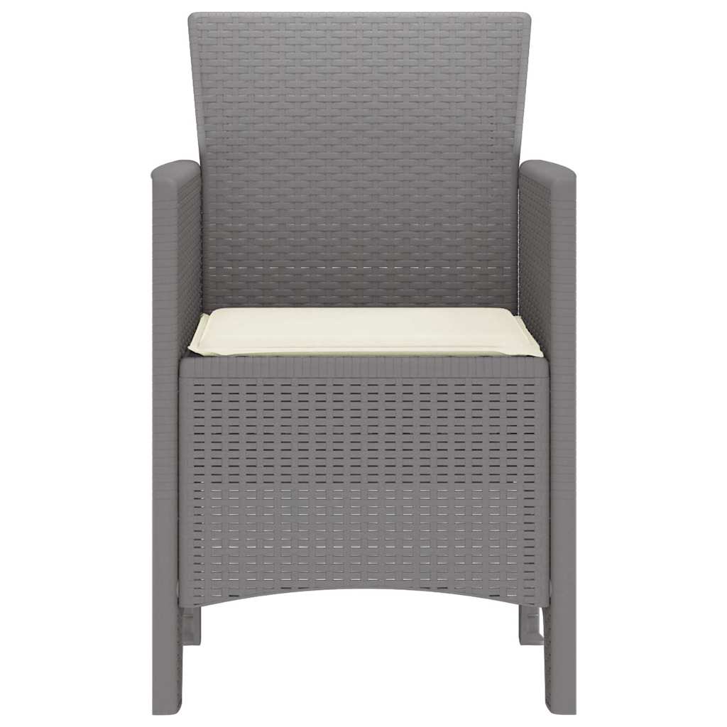 Sodo Kėdė 4 pcs Šviesiai pilka 53 x 49 x 85 cm PP