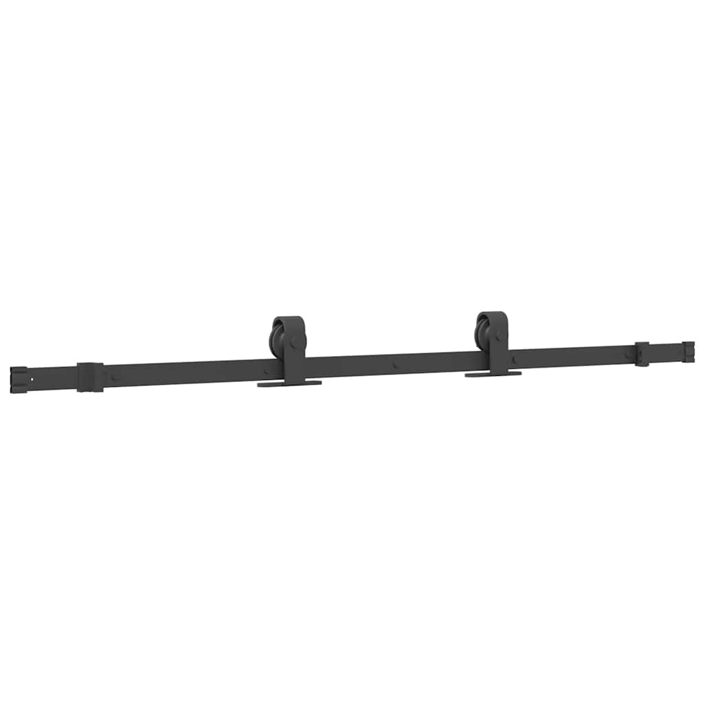 Sliding door with fitting kit, black, 76x205 cm, ESG and