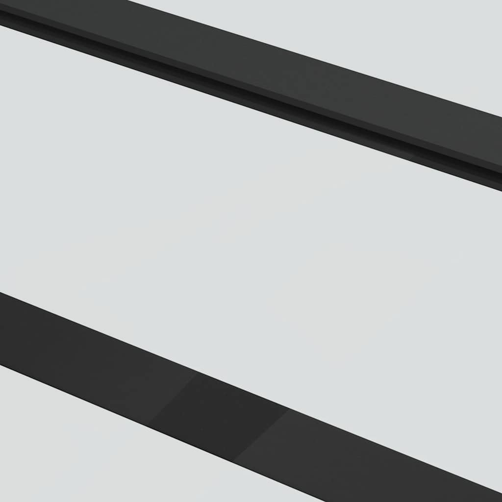 Sliding door with fitting kit, black, 76x205 cm, ESG and