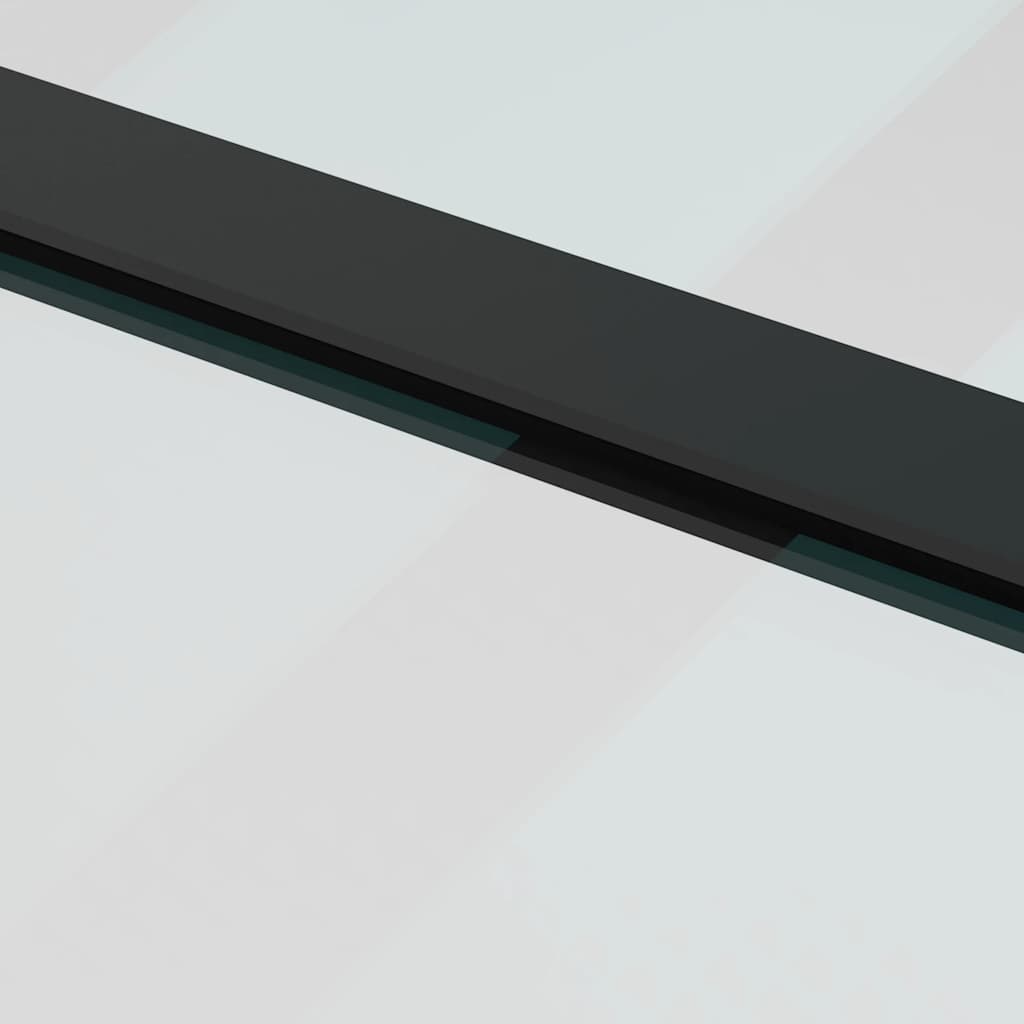 Sliding door with fitting kit, black, 76x205 cm, ESG and