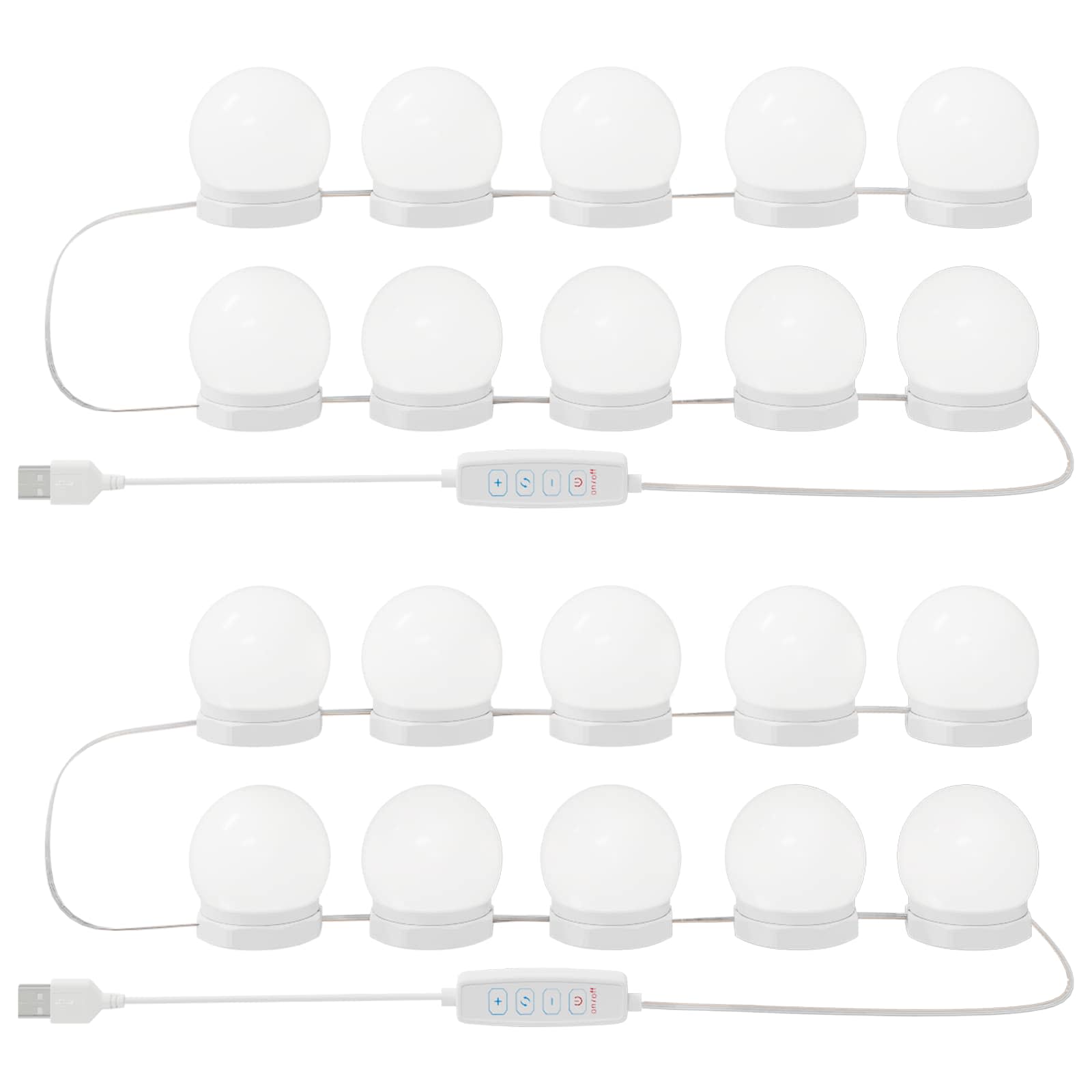 Veidrodžių šviestuvai 2 pcs Balta 4.5 x 4.5 x 4.8 cm Plastmasė
