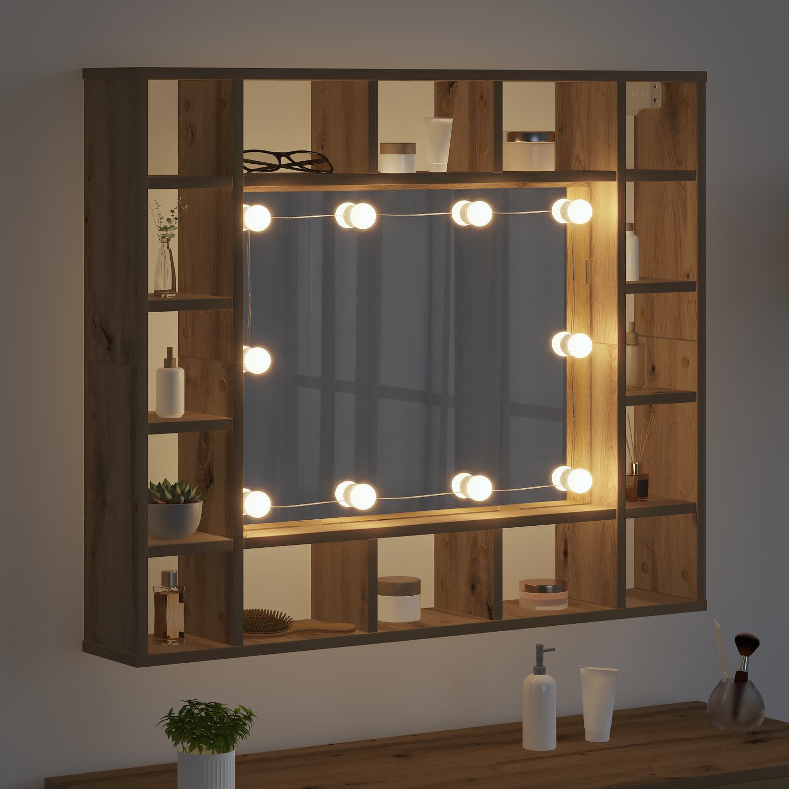 Veidrodžių šviestuvai 12 pcs Balta 4.5 x 4.5 x 4.8 cm Plastmasė